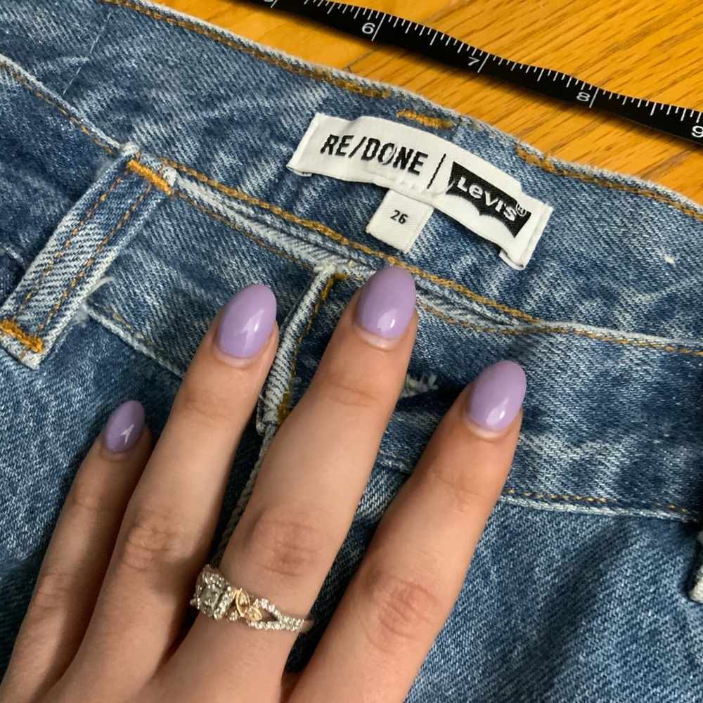 Re/Done Levi’s High Rise Ankle Crop 26 RARE - Picture 5 of 16